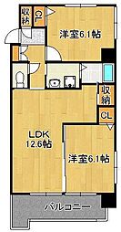 ニューアンジュ 2LDKの間取図画像