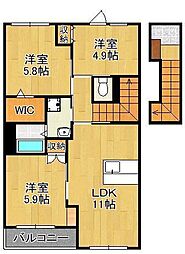 ルーチェ・エス 3LDKの間取図画像