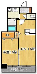 サンシャイン十番館.曽根 1LDKの間取図画像