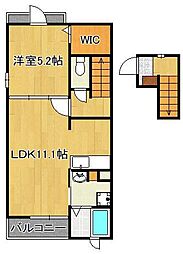 ラブリー 1LDKの間取図画像
