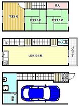 タウンハウス藤井寺  ｜ 大阪府藤井寺市野中5丁目（賃貸タウンハウス3LDK・1階・91.00㎡） その2