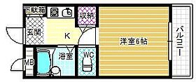 コーポチーマ  ｜ 大阪府羽曳野市野々上4丁目（賃貸マンション1K・2階・17.68㎡） その2