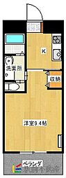 スカイ 1Kの間取図画像
