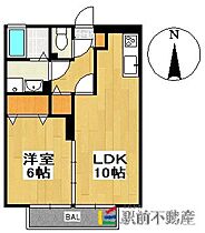 サニーコート草木 203 ｜ 福岡県大牟田市草木1003-1（賃貸アパート1LDK・2階・40.07㎡） その2