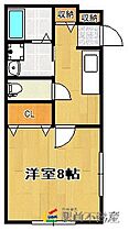 アムール松福園B棟 202 ｜ 福岡県大牟田市明治町2丁目61-64（賃貸アパート1K・2階・26.08㎡） その2