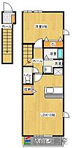 ブーゲンヒルズ千代 202 ｜ 福岡県大牟田市千代町6-7（賃貸アパート1LDK・2階・42.37㎡） その2