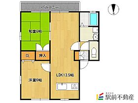 アイリス神田A棟 202 ｜ 福岡県大牟田市神田町282（賃貸アパート2LDK・2階・57.30㎡） その2