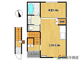 レジデンスフジVII 203 ｜ 福岡県大牟田市田端町5-2（賃貸アパート1LDK・2階・31.05㎡） その2