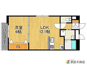 福岡県大牟田市有明町2丁目2-21（賃貸マンション1LDK・7階・42.27㎡） その2