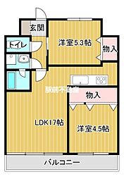 タワーマンション・シーザリオン 2LDKの間取図画像
