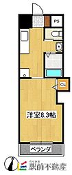 フロラシオンマンション 1Kの間取図画像