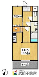 リヴィール・ワン 1LDKの間取図画像