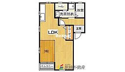B-Blue 1LDKの間取図画像