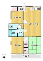 柿原コーポ 202 ｜ 福岡県大牟田市岬2811-1（賃貸アパート3LDK・2階・70.00㎡） その2