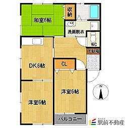 エトワール5 3DKの間取図画像