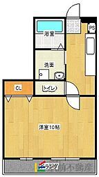 ブルームハイム 1Kの間取図画像