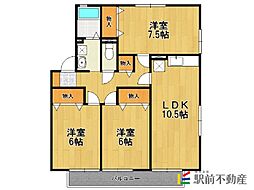 ハル・ハイム 2階3LDKの間取り