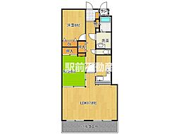 アソシア鳥栖ヴィンテージスクエア 8階2LDKの間取り