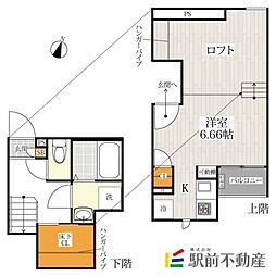 CB鳥栖ヴィレッタ 1Kの間取図画像