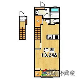アルドールアーキ 1Kの間取図画像