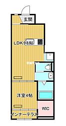 古賀町新築アパート 1LDKの間取図画像