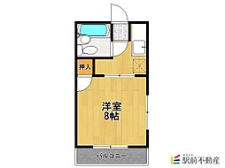 SOYOKAZENo.3 1Kの間取図画像