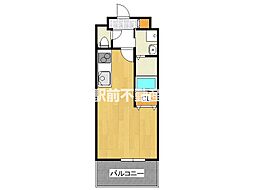 レブリアント鳥栖 ワンルームの間取図画像