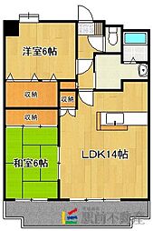 ネオハイムビル 2LDKの間取図画像