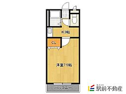 生活工房 1Kの間取図画像