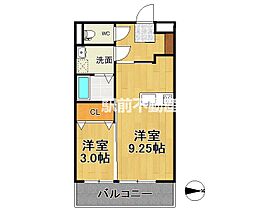 エスタシオン 202 ｜ 佐賀県三養基郡基山町大字小倉566-1（賃貸アパート1LDK・2階・33.39㎡） その2