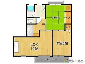 ファミール2000 201 ｜ 佐賀県鳥栖市古賀町418-13（賃貸アパート2LDK・2階・50.72㎡） その2