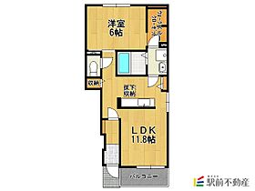 コンフォート　ガーデンIII 104 ｜ 佐賀県鳥栖市田代新町164-1（賃貸アパート1LDK・2階・45.33㎡） その2