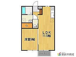 シャルマンコート 1LDKの間取図画像