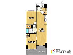 ヴィラ筑紫駅前 2LDKの間取図画像
