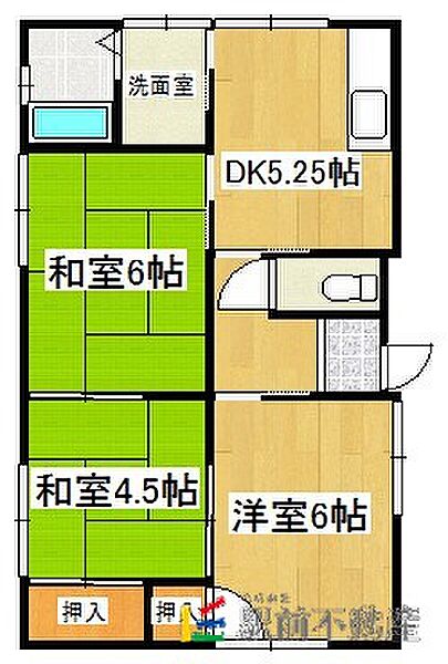 大楠住宅II 2｜福岡県朝倉市頓田(賃貸一戸建3DK・1階・48.65㎡)の写真 その2