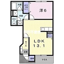 マーシャハイツ荒木A 102 ｜ 福岡県久留米市田主丸町田主丸1014-1（賃貸アパート1LDK・1階・45.30㎡） その2