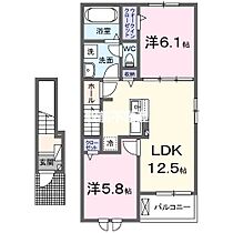 福岡県小郡市津古839-11（賃貸アパート2LDK・2階・59.58㎡） その2