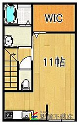 k-ideal久留米I　A棟 2階ワンルームの間取り
