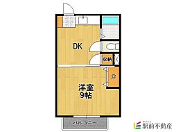 ウィンザー今泉A ワンルームの間取図画像