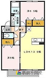 ヴェルドミール・大山 2LDKの間取図画像