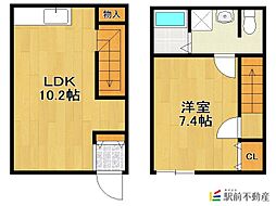 ミコヴィータA 1LDKの間取図画像