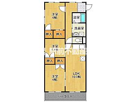 リバーサイド甘木 301 ｜ 福岡県朝倉市甘木2096-3（賃貸マンション3LDK・3階・63.50㎡） その2