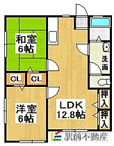 アンフィール原田 201 ｜ 福岡県朝倉市甘木415-4（賃貸アパート2LDK・2階・56.31㎡） その2