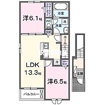 シャンベルジュ　依井II 203 ｜ 福岡県朝倉郡筑前町依井1335-1（賃貸アパート2LDK・2階・59.58㎡） その2