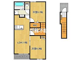 グランシーダA 203 ｜ 福岡県朝倉市柿原1008（賃貸アパート2LDK・2階・58.60㎡） その2