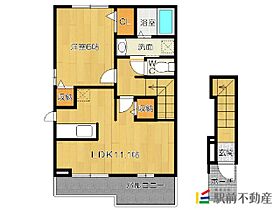 ネオ　スクエアー 201 ｜ 福岡県小郡市小郡1594-2（賃貸アパート1LDK・2階・46.09㎡） その2