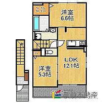 福岡県朝倉郡筑前町久光968-5（賃貸アパート2LDK・2階・58.99㎡） その2