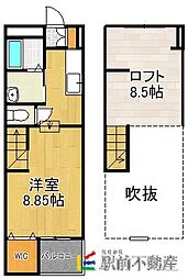 ネクサス 1階1Kの間取り