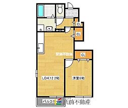 サンシャイン 1LDKの間取図画像