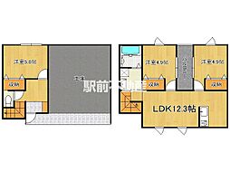 朝倉市甘木アパート 3LDKの間取図画像
